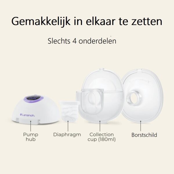 Lansinoh DiscreetDuo Draadloze Kolf - Borstschild 27 mm | per stuk - Afbeelding 3