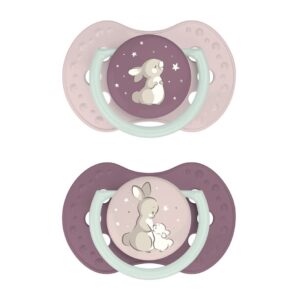 Difrax LOVI Fopspeen Day&Night 0-3 mnd - Paars | 2 stuks