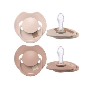 Difrax LOVI Dynamische Fopspeen 0-6 mnd Beige/Bruin | 2 stuks