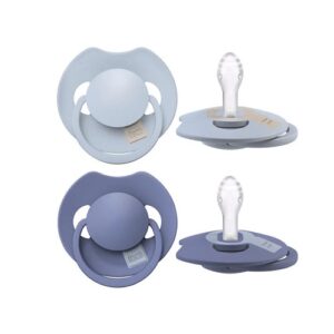 Difrax LOVI Dynamische Fopspeen 0-6 mnd Blauw/Lichtblauw | 2 stuks