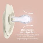 Difrax LOVI Fopspeen Day&Night 0-3 mnd - Blauw | 2 stuks - Afbeelding 6